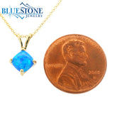 14kt Yellow Gold Pendant with Lab Opal